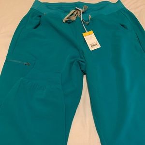Figs scrub teal jogger